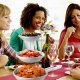 Three-tier rotating and folding snack tray